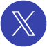 Blue circular icon with a white stylized letter X in the center.